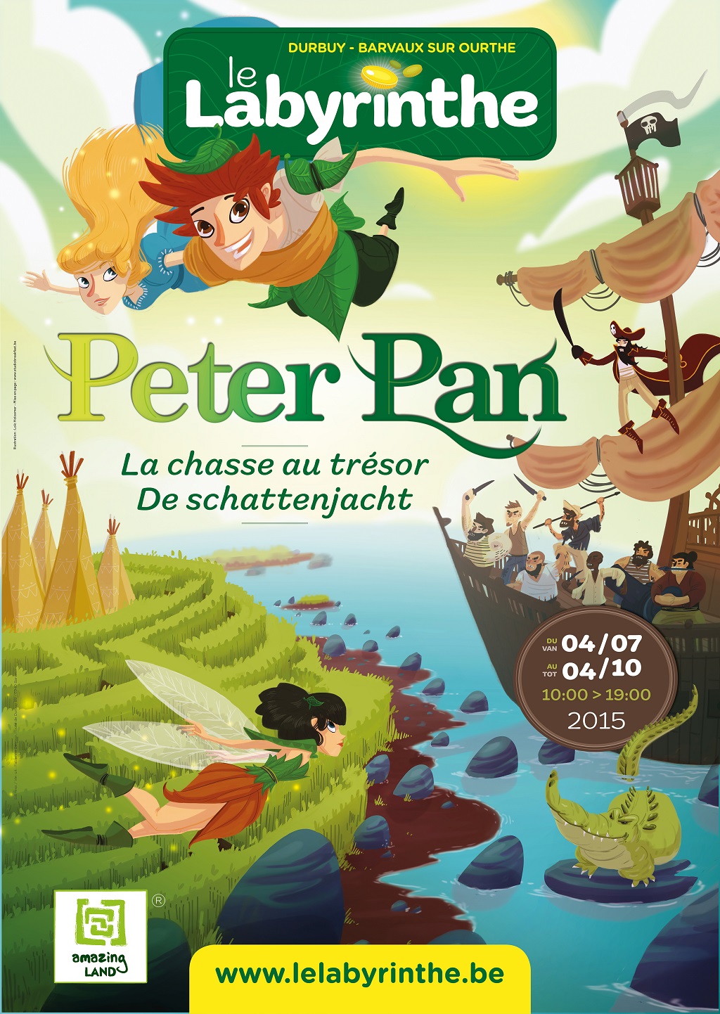 Barvaux :le labyrinthe accueille Peter Pan