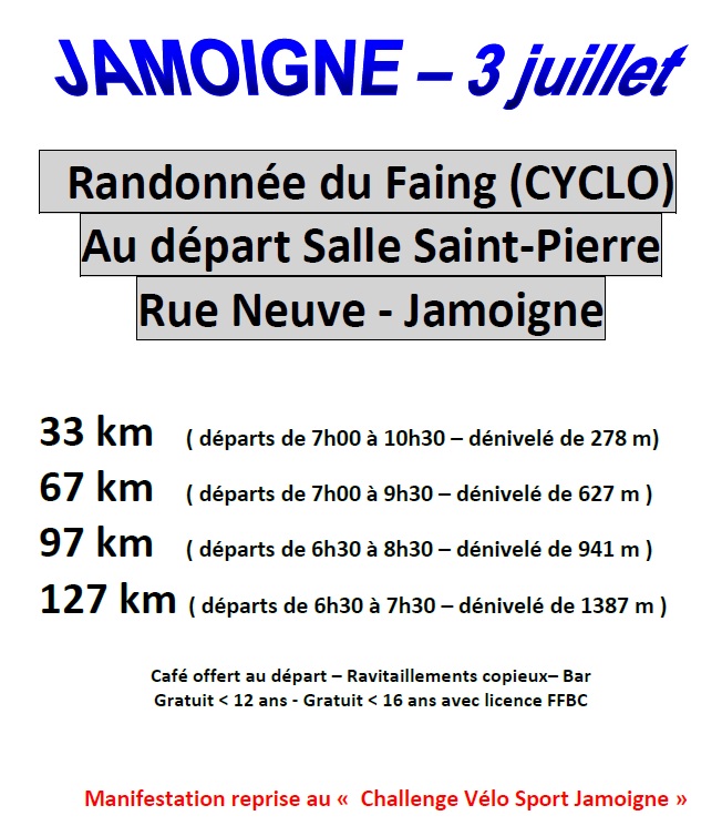 Randonnée cycliste à Jamoigne