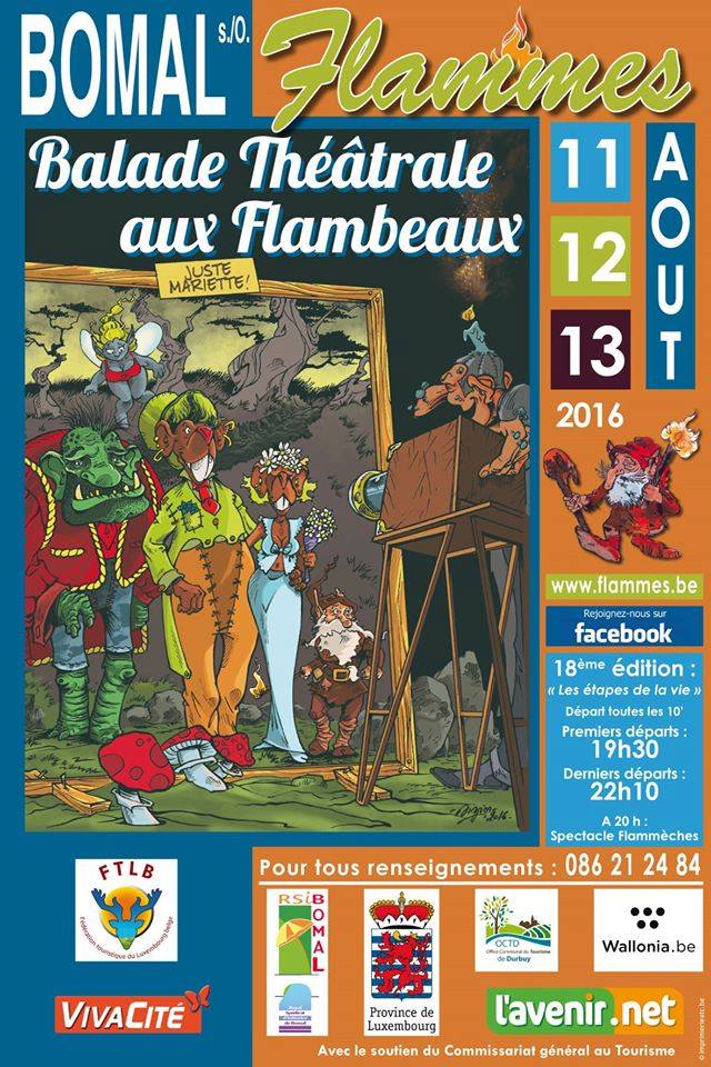 Bomal sur Ourthe : balade aux flambeaux 11-12-13/08