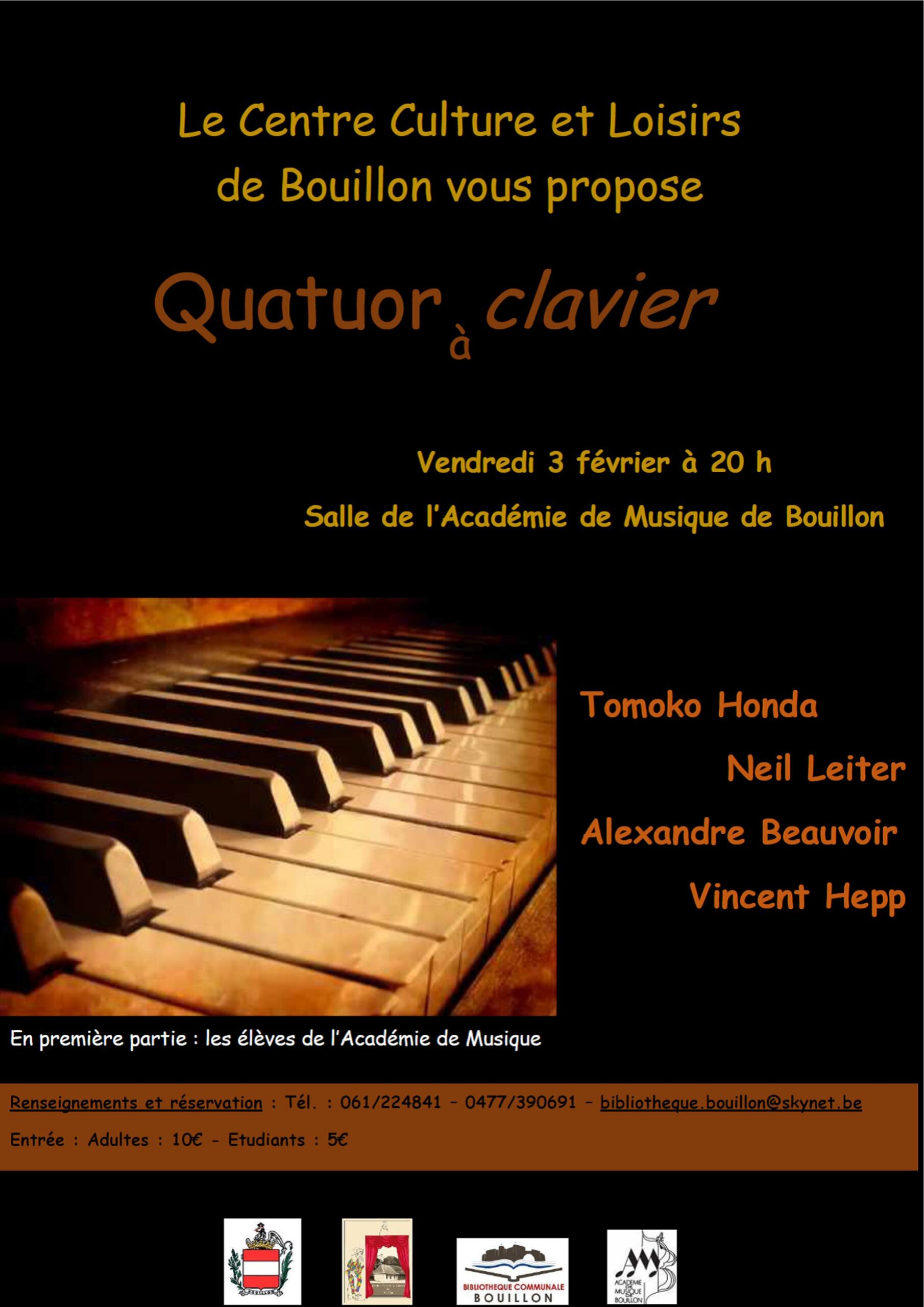 Quatuor à clavier en concert à Bouillon