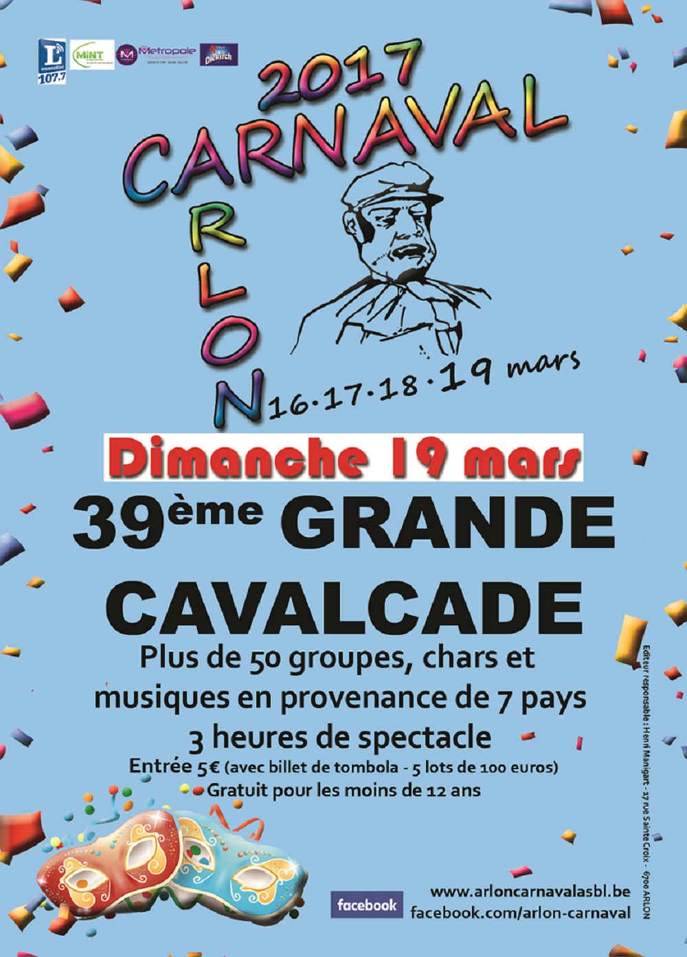 Le programme du  Carnaval d’Arlon