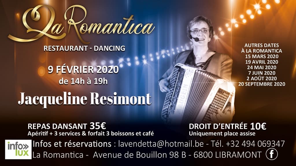La Romantica Restaurant Libramont : L’accordéoniste, Jacqueline Resimont