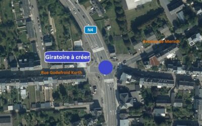 N4 Arlon – chantier d’aménagement d’un giratoire au carrefour Liedel : nouvelles mesures pour sécuriser la circulation