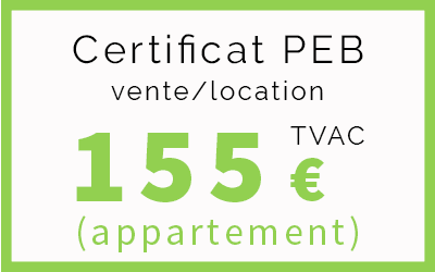tarif certificat PEB (appartement)